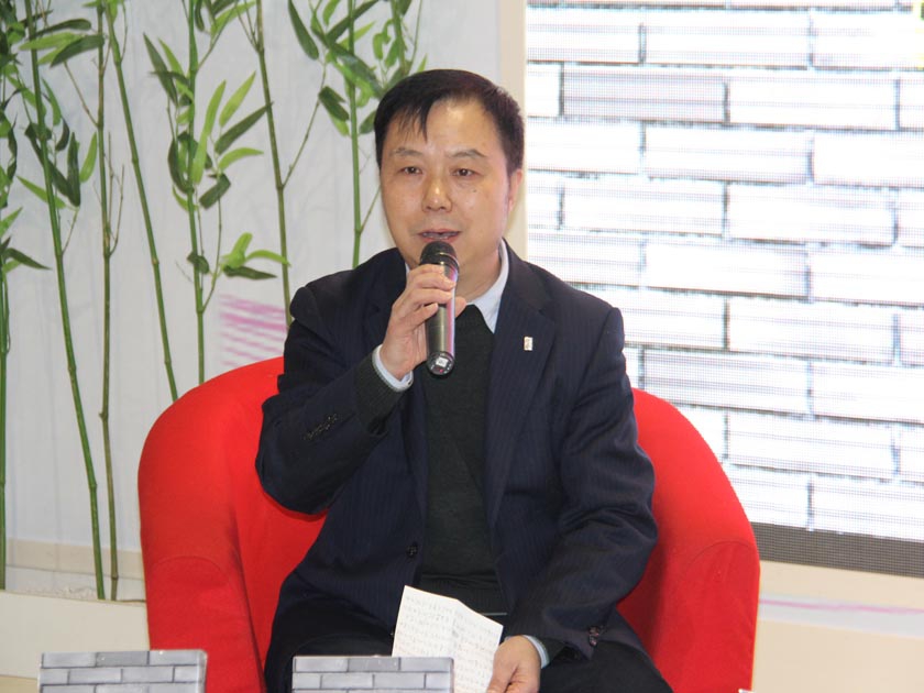 中国美术出版总社社长汪家明在发布会上讲话