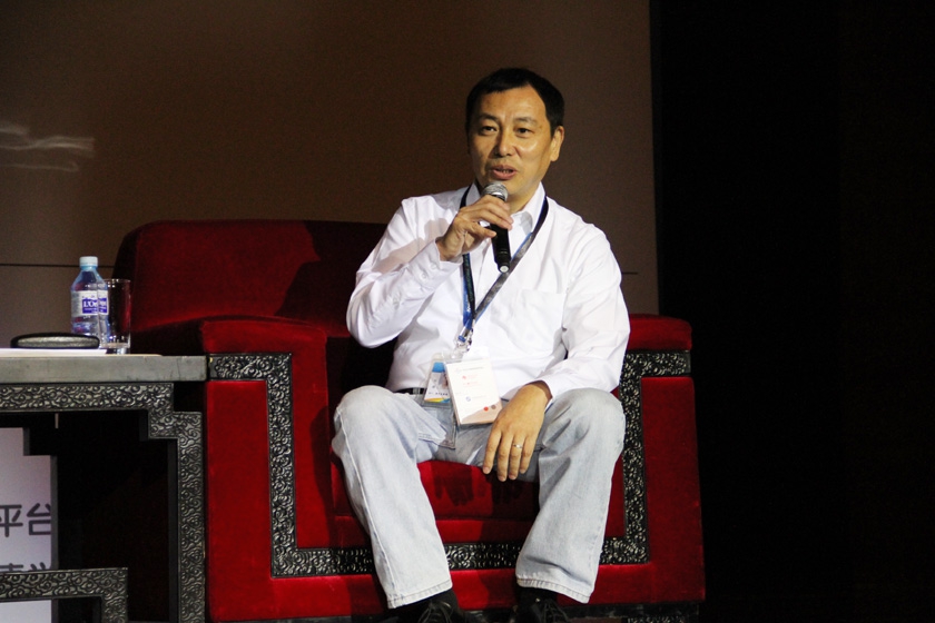 5月30日，第二届故事驱动中国大会（StoryDriveChina）在北京国家会议中心举行。图为京东商城副总裁石涛讲话。
