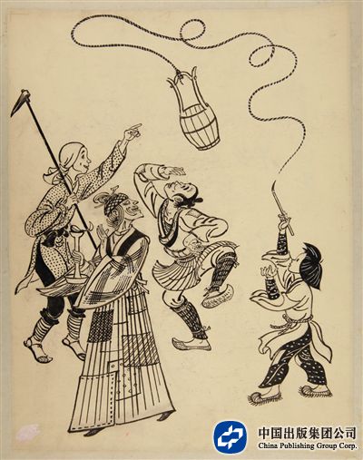 插图《神笔马良》，1954年。