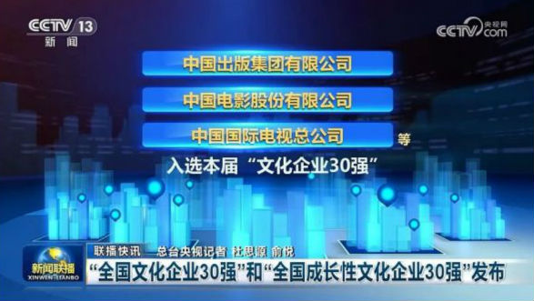 中国出版集团有限公司入选“2025·全国文化企业30强”1